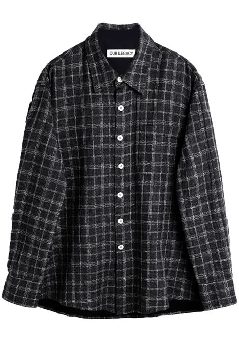 Black check-print shirt Our legacy - men